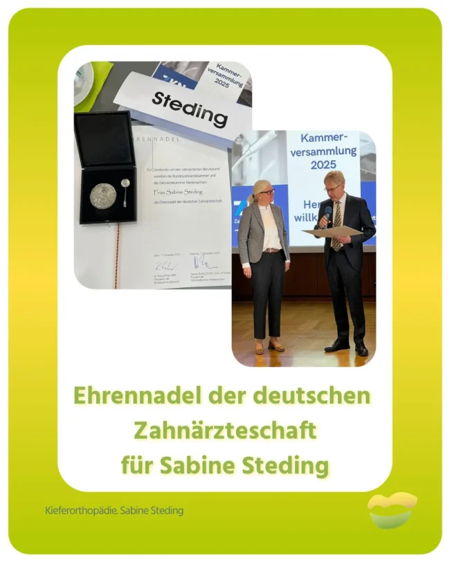 Ehrennadel-der-deutschen-Zahnaerzteschaft-fuer-Sabine-Steding